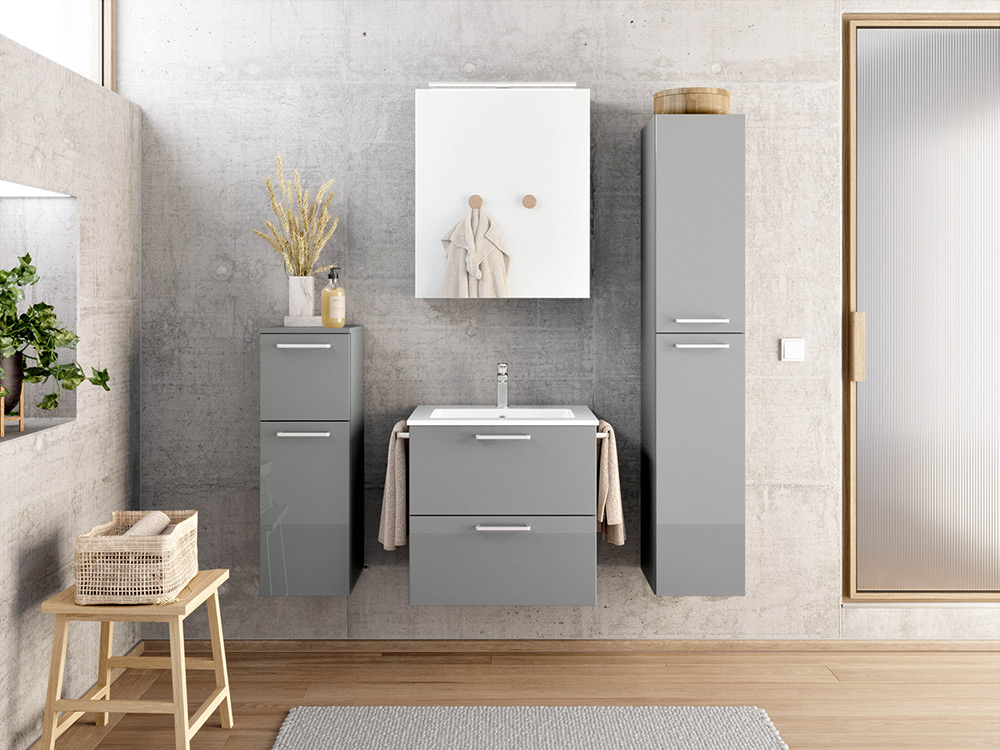 Ein minimalistisches Badezimmer-Set